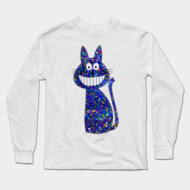 Smiling Cat Long Sleeve T-Shirt by Mad&Happy